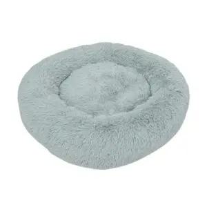 강아지 원형 털쿠션 그레이 특대형 1P 고양이 방석 WF8069F