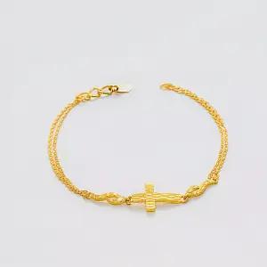 [베티블루] 995 999 24K 순금 컷팅 십자가 여성 여자 7.5g 금 팔찌