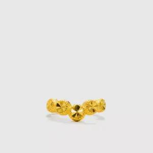 [베티블루] 995 999 24K 순금 써클 브이 라인 여성 여자 3.75g금 링 반지