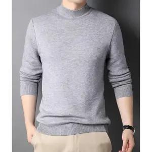 [룽스]룩 반 남자반목티남성니트 목 니트 목티 폴라 코디