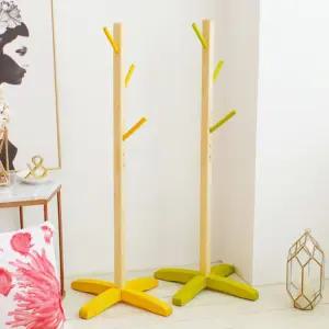 원목 스탠드 옷걸이 어린이용 논슬립 정리 행거 미니 이동식 나무 아이방 디자인
