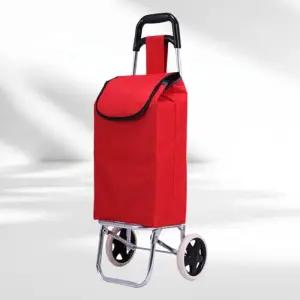 [라메리에] 손수레 가방 바퀴 장보기 쇼핑 카트 시장용 바구니