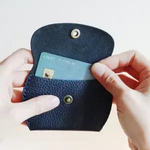 카드지갑 미니지갑 에치펠레 네이비 항아리 가죽 가죽 남성지갑 가죽지갑 미니지갑