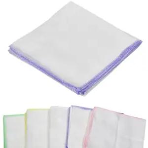 SN2204-0082 손수건 흡수력 10매 민무늬 뛰어난 무지 가제 순면 1세트