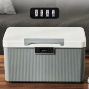 비밀번호 수납함 4자리 비밀번호 자물쇠 수납박스 잠금 정리함 보안 프라이버시 귀중품 보관함