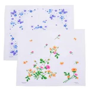 순면 은은한 손수건 SN2201-0213 꽃프린팅 가제나염 이중 정사각형