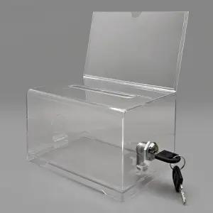 열쇠 잠금 투명 박스잠금케이스 모금함 투표함 명함함 건의함 선거함