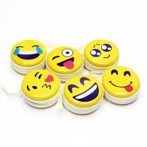 스마일 틴케이스 원형 동전지갑 이어폰 파우치 알루미늄 미니지갑 지퍼형