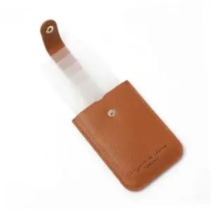 인조가죽지갑 팝업 슬라이드 카드지갑 브라운) 교통카드지갑 인조가죽지갑 미니지갑