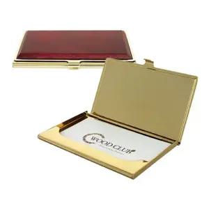 고급 골드 우드 명함 케이스 마호가니 1P 명함지갑 고급명함지갑 고급명함케이스