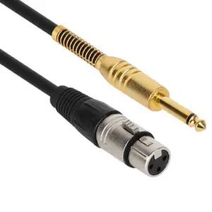 NETmate XLR 캐논F TS5.5 Mono 마이크 케이블 3m음향 음향잭 케이블선 연결용