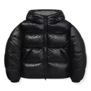 wackywilly 후드 덕다운 점퍼 블랙