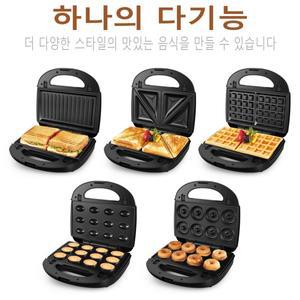Sonifer-5 In 1 전기 와플 조리기 주방 아침 식사 붙지 않는 철 팬