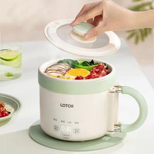 1.6L 전기 요리 냄비 접이식 손잡이 휴대용 밥솥 여행  기숙사 프라이팬 220V