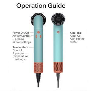 전문가용 고속 헤어 드라이어 곡선형 튜브 30초  건조 강력한 바람 효율적인 스타일링