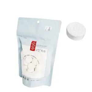 고품질 100 동전티슈 일회용 휴대용 압축 압축 동전티슈 물휴지 일회용 WFHW258