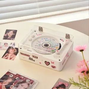 CD플레이어 턴테이블 시디플레이어 충전형 우드 빈티지 감성