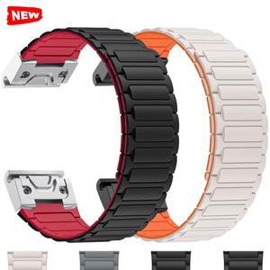 가민 호환 피닉스 8X 7X 51mm 인스턴트2X 스트랩 퀵핏 26mm 마그네틱 루프 밴드 3 콰이트 3 엔듀로 2 호환)