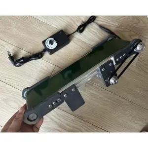 호환  10x35cm 전기 데스크탑 컨베이어 벨트 0-116RPM 속도 조절 DIY 엘리베이터 모델 마찰 실험 장치