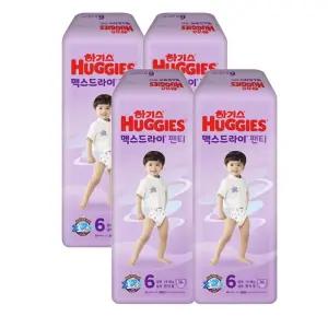 하기스 맥스드라이 팬티 6단계 남아용 38매 4팩