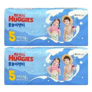 하기스 물놀이 기저귀 팬티형 5단계 팬티 특대형 공용 24매