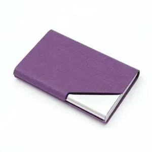 심플 명함 케이스 퍼플 비즈니스 명함 지갑 명함케이스 고급명함케이스 가죽명함지갑