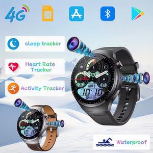 4G AMOLED Smartwatch B14 HD 듀얼 카메라 Wifi 화상 통화 블루투스 SIM 카드 Google PLAY 앱 다운로드 방수 스마트 워치