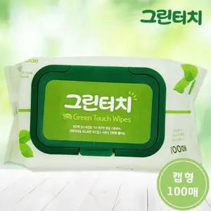도톰한물티슈 그린터치 물티슈 캡형(30개)한박스 100매