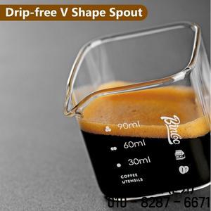 Bincoo 에스프레소 유리 온스 컵 150ml 저울 커피 계량 및 크리머 포함