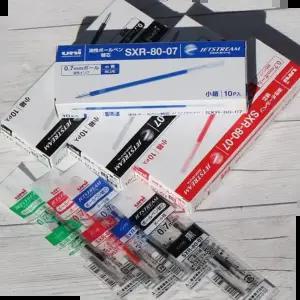 유니볼펜리필심 제트스트림 4색볼펜 리필심 1다스 0.7mm SXR-80-07