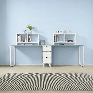 넓이 1200 튼튼 철제다리 품은 책상 (책장 서랍장 포함) BJ5268R (착불)