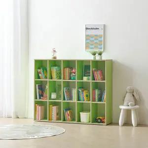 구르미 유아동 1200 3단 수납책장 장난감정리대 BJ5711R (착불)