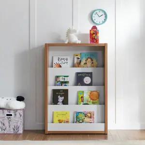 육아템 4단전면책장 매거진랙 도서진열장 BJT97R (착불)
