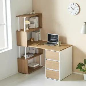 사무실 서재 공부방 책상+책장+서랍장 풀세트1200 ITG124R (착불)