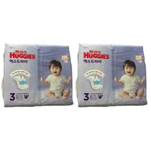 하기스 2025 맥스드라이 밴드기저귀 중형 3단계 공용 72매 2팩
