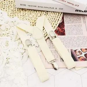 무지 멜빵 쥬니어 벨트 서스펜더 아이보리-WFI294N