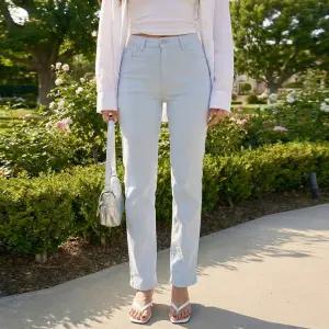 봄 코튼크롭일자 하우룩 밴딩 일자 스트레이트 9부 10부