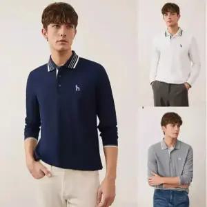 헤지스 남성 긴팔 피케 카라넥 티셔츠 HZTS6A201NHH2