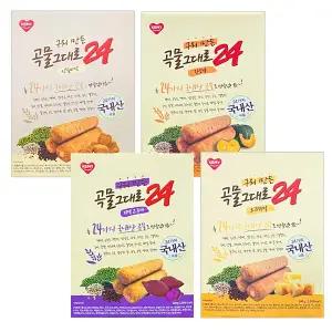 곡물그대로 24 크리스피롤 500g x 4개 (오리지널, 단호박, 인절미, 자색고구마) / 명절 선물용 대용량