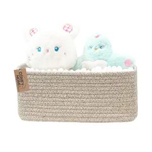 COMPFY-HOMI 13인치 x 8.5인치 5.1인치 정리용 보관 바구니 면 로프 직조 장난감 보관함 상자 선반용 옷장