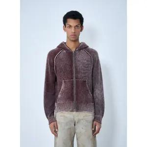 아크네스튜디오 텍스처 니트 캥거루 포켓 후드 집업 B60386 BPW