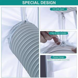 지퍼가 달린 에어컨 창문 씰링 천 길이 조절 가능 도장 부드러운