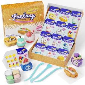 용 에어 드라이 모델링 클레이 - 베이킹 장인 4가지 도구 및 튜토리얼이 포함된 12박스 키트 아트