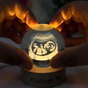 임산부 선물 크리스탈 볼 야간등 사진 장식