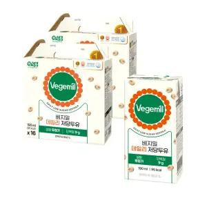 베지밀 데일리 저당 두유 190ml 32팩