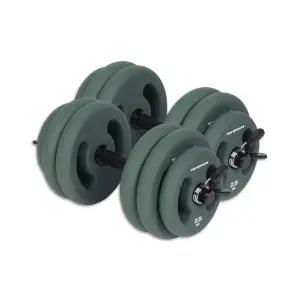 [THE-SPORTS]더스포츠 Evo Moss 무게조절 코팅 덤벨 아령 세트 홈트 헬스, 27kg 2개