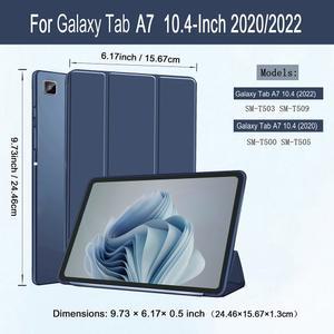 삼성 갤럭시 탭 A7 10.4 2022/2020 (T503/T509/T500/T505/T507)용 케이스 마그네틱 플립 스마트 커버 소프트 TPU 백 커버