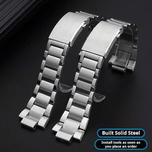 ORIS 다이빙 시계 용 고품질 금속 팔찌 7730 7740 윌리엄스 스틸 스트랩 남성용 볼록 시계 밴드 접이식 버