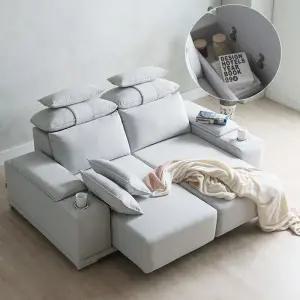 [가성비 전동모션 출시! 무료배송혜택가] 루엔 3인 모션쇼파 전동 슬라이딩