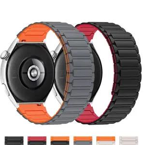 삼성 갤럭시 워치용 마그네틱 루프 스트랩 22mm 45mm 소프트 실리콘 밴드 갤럭시 워치 46mm 기어 3 스포츠